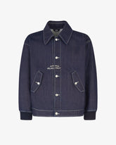 Collared Raw Denim Bomber - ALL PRODUCT DISCOUNT | GCDS