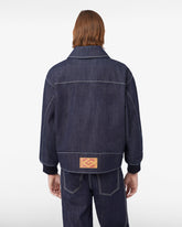Collared Raw Denim Bomber - ALL PRODUCT DISCOUNT | GCDS