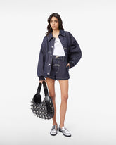 Collared Raw Denim Bomber - ALL PRODUCT DISCOUNT | GCDS