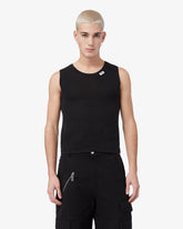 Open Knit Tank Top - Black | GCDS
