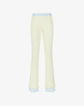 Tulle Flare Trousers - Pastel Yellow | GCDS