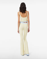 Tulle Flare Trousers - Pastel Yellow | GCDS