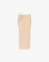 Comma Knit Long Skirt - Blush Pink | GCDS