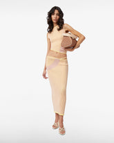 Comma Knit Long Skirt - Blush Pink | GCDS