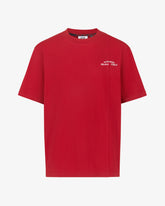 Embroidered Loose T-Shirt - Bordeaux | GCDS