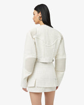 Tweed Leather Jacket - ALL PRODUCT DISCOUNT | GCDS