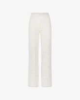 Gcds Monogram Macramé Trousers - OffWhite | GCDS