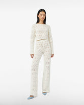 Gcds Monogram Macramé Trousers - OffWhite | GCDS