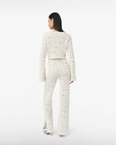 Gcds Monogram Macramé Trousers - OffWhite | GCDS