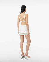 Tweed Leather Mini Skirt - ALL PRODUCT DISCOUNT | GCDS