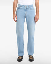Wirdo Denim Straight Trousers - LightBlue | GCDS