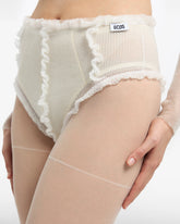 Medusa Knit Ultrashorts - White | GCDS