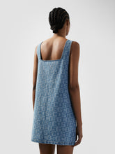 Abito con tasche in denim monogram - Abbigliamento Donna | GCDS