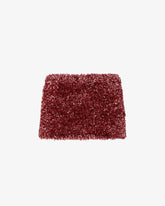 Metallic Miniskirt - Bordeaux | GCDS