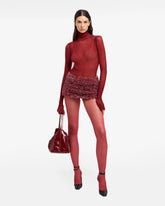 Metallic Miniskirt - Bordeaux | GCDS