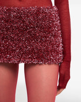 Metallic Miniskirt - Bordeaux | GCDS
