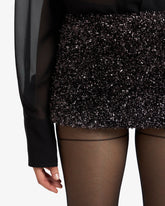 Metallic Miniskirt - Black | GCDS