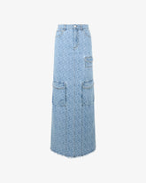 Monogram Denim Ultracargo Skirt - ALL PRODUCT DISCOUNT | GCDS