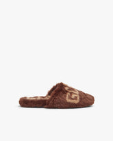 Gcds Faux Fur Slippers - Brown | GCDS