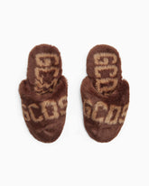 Gcds Faux Fur Slippers - Brown | GCDS
