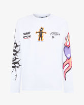 Graphics Long Sleeves T-Shirt - Bright White | GCDS