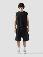 Stone Washed Boxy Top - Dark Gray | GCDS