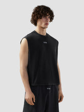 Stone Washed Boxy Top - Dark Gray | GCDS