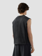 Stone Washed Boxy Top - Dark Gray | GCDS