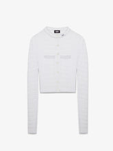 Gonna mini plissettata in denim monogram - Azzurro | GCDS