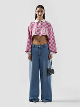 Lounge Logo Check Crop Polo - ALL PRODUCT DISCOUNT | GCDS