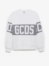 Band Logo Sweatshorts - Bright White/Grey/White | GCDS