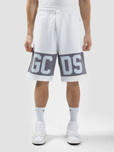 Band Logo Sweatshorts - Bright White/Grey/White | GCDS