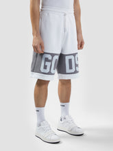 Band Logo Sweatshorts - Bright White/Grey/White | GCDS