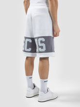 Band Logo Sweatshorts - Bright White/Grey/White | GCDS