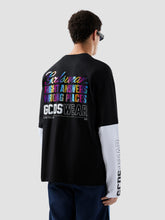T-shirt a maniche lunghe con stampa GCDSWear multicolor sul retro - Abbigliamento Uomo | GCDS