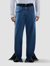 Denim Layered Loose Fit Trousers - ALL FULL PRICE | GCDS