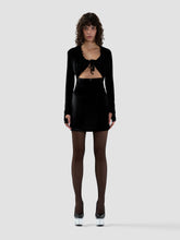 Abito mini in velluto con cappuccio - Abbigliamento Donna | GCDS