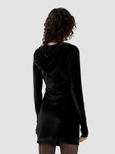 Abito mini in velluto con cappuccio - Abbigliamento Donna | GCDS