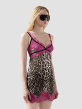 Abito mini in pizzo con fantasia animalier - Abbigliamento Donna | GCDS