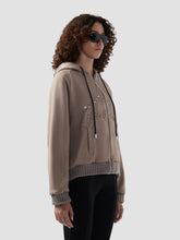 Felpa con cappuccio e full zip con maniche raglan e logo GCDS - Abbigliamento Donna | GCDS