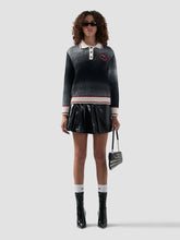 Maglia polo intrecciata dégradé con patch Kittho - Abbigliamento Donna | GCDS