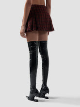 Minigonna plissettata in tweed di lana - Abbigliamento Donna | GCDS