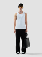 Ribbed Logo Lounge Tank Top - White | GCDS