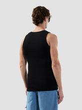Ribbed Logo Lounge Tank Top - Black | GCDS