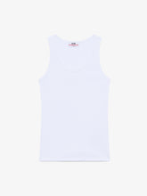 Ribbed Logo Lounge Tank Top - White | GCDS