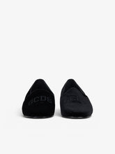 Mocassino in velluto con logo - | GCDS