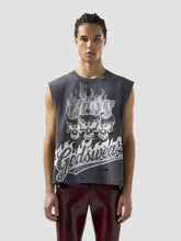 T-shirt senza maniche con stampa Riders - Abbigliamento Uomo | GCDS