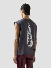 T-shirt senza maniche con stampa Riders - Abbigliamento Uomo | GCDS