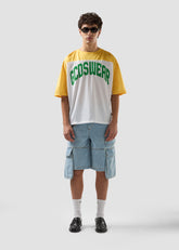 Sunset Longsleeve T-shirt - Yellow/White | GCDS