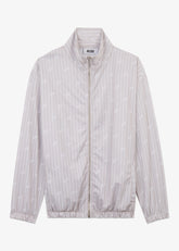 Pinstripe Jacket with All-Over Logo - ALL FULL PRICE | GCDS